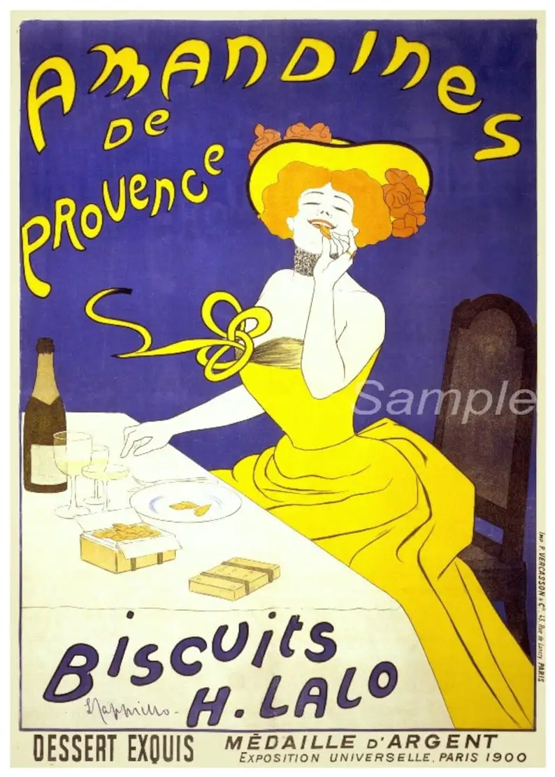 Vintage Amandines de Provence Kekse Poster drucken