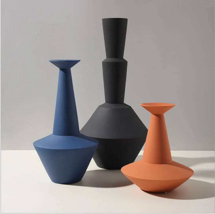

Nordic Creative Luxury Ceramic Vase Ornaments Home Livingroom Table Figurines Crafts Hotel Office Desktop Accessories Decoration