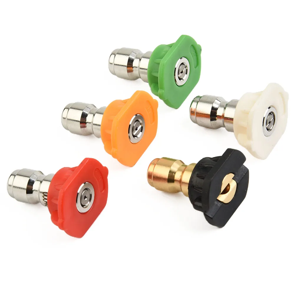 

Practical High Quality Spray Nozzle Tips Pressure Washer 0 15 25 40 Degree 5Pcs Quick Release Set Multiple Degree