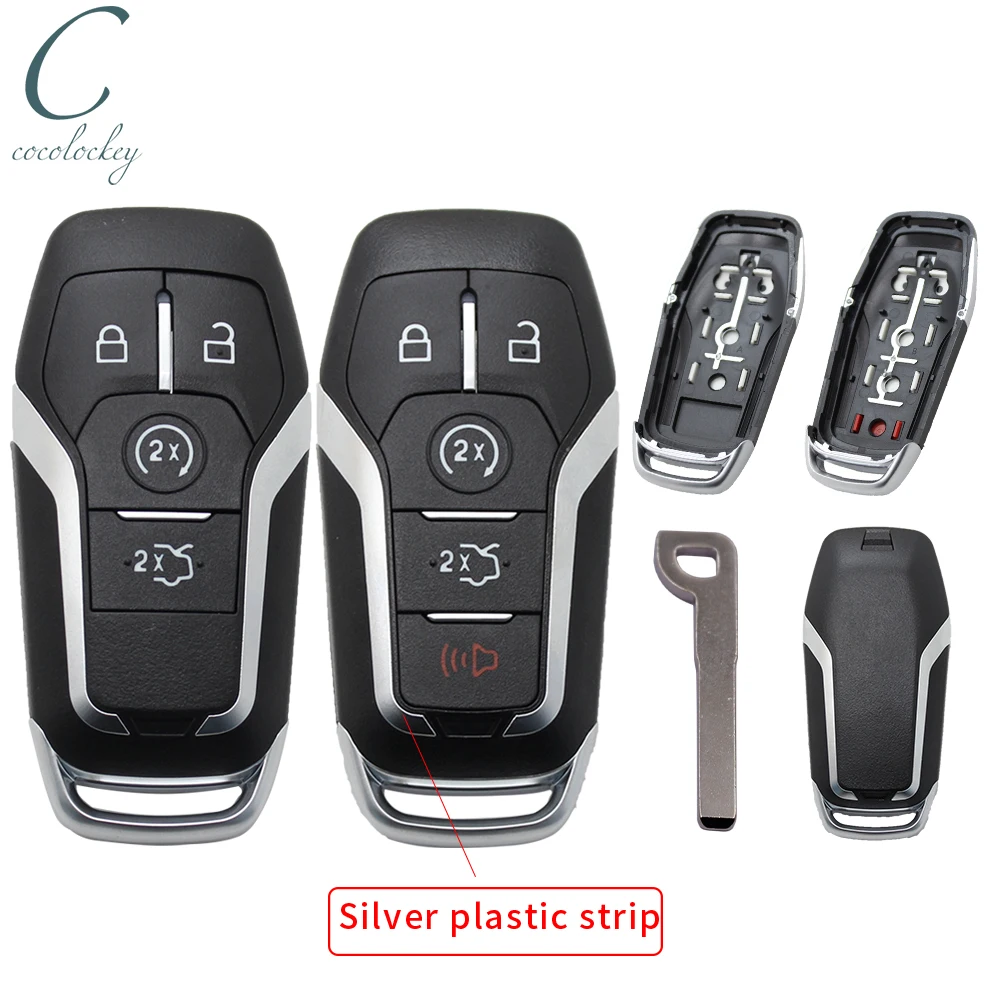 Cocolockey Smart Remote Key Shell für Ford Mustang Explorer Expedition F150 4 5 Tasten Keyless Schlüsselanhänger Abdeckung HU101 Ersatz – Detail 4
