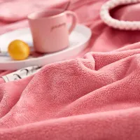 Pink Flannel Fleece Blanket Adult Children Soft Warm Throw Bed Covers Simple Solid Color Sofa Breathable Bedspreads 5