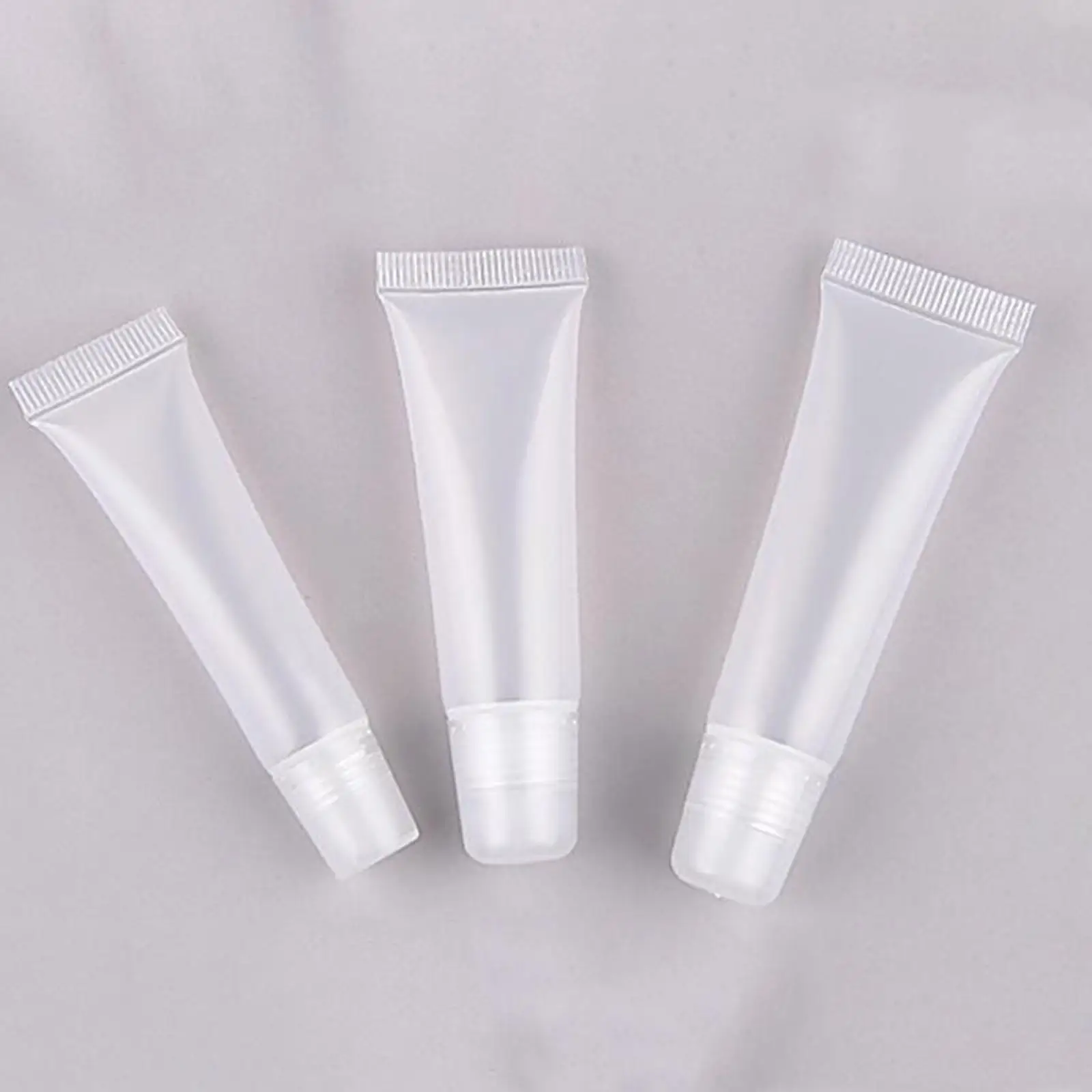 5x10x Lip Gloss Tubes Soft Empty Clear for Makeup DIY Lipgloss Base 10g