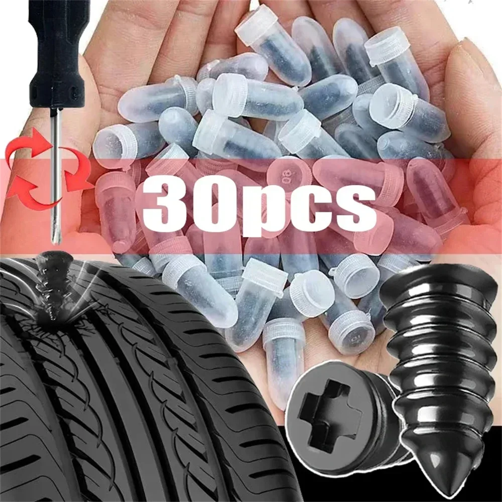 Black Rubber Tire Repair Nails for Car Motorcycle Truck