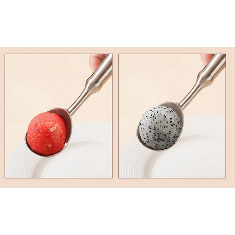 304 Stainless Steel Ice Cream Scoop Self-Dispensing Ice Cream Scoop Melon Baller Fruit Watermelon