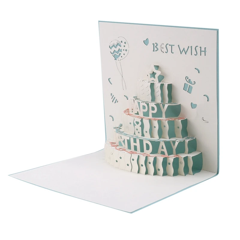 생일 축하 엽서, 인사 선물 카드, 빈 종이, 3D 수제 컷 빈티지 초대장 편지, 맞춤 봉투