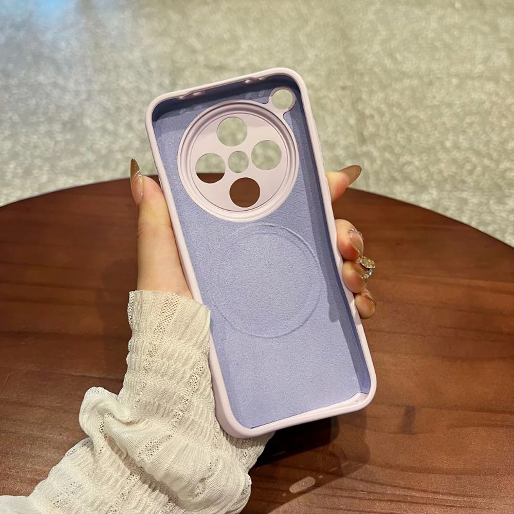 Vibrant Liquid Silicone MagSafe Case with Magnetic Wireless Charging and Shockproof Camera Protection