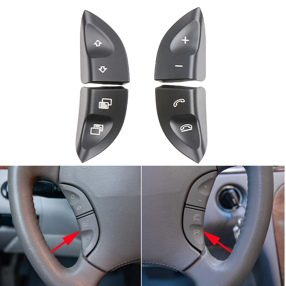 Neue Multifunktions Lenkrad Schalter Lautstärkeregler Taste Für Mercedes W220 W215 Schwarz Ersatz Ruftaste – Detail 2