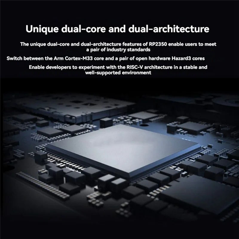 PSRAM �� USB ����� 2MB�� ���Ե� Raspberry Pi ��� �ھ� ��� ��Ű��ó �ھ� ����� ȿ������ RP2350 Core2350b