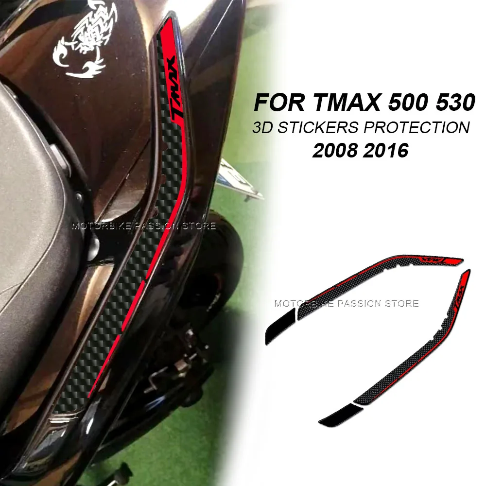 3D Carbon & Gold Handlebar Protector Stickers For Yamaha TMAX 500 (2008-2011) & TMAX 530 (2012-2016)