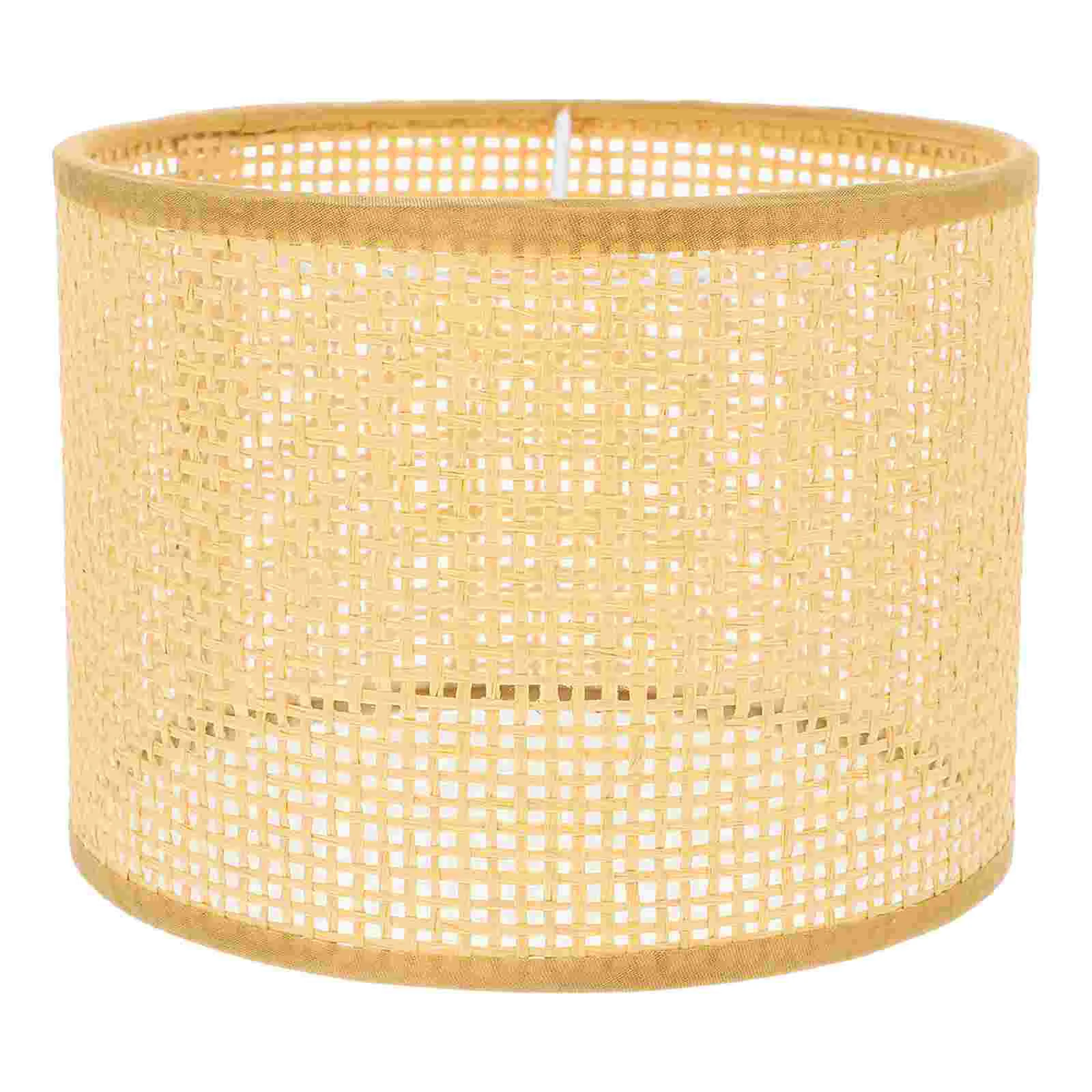 

Rattan Lampshade Small Chandelier Lamp Shade Handwoven Light Shade Drum Lampshade Country Cottage Lamp Cover Replacement Light