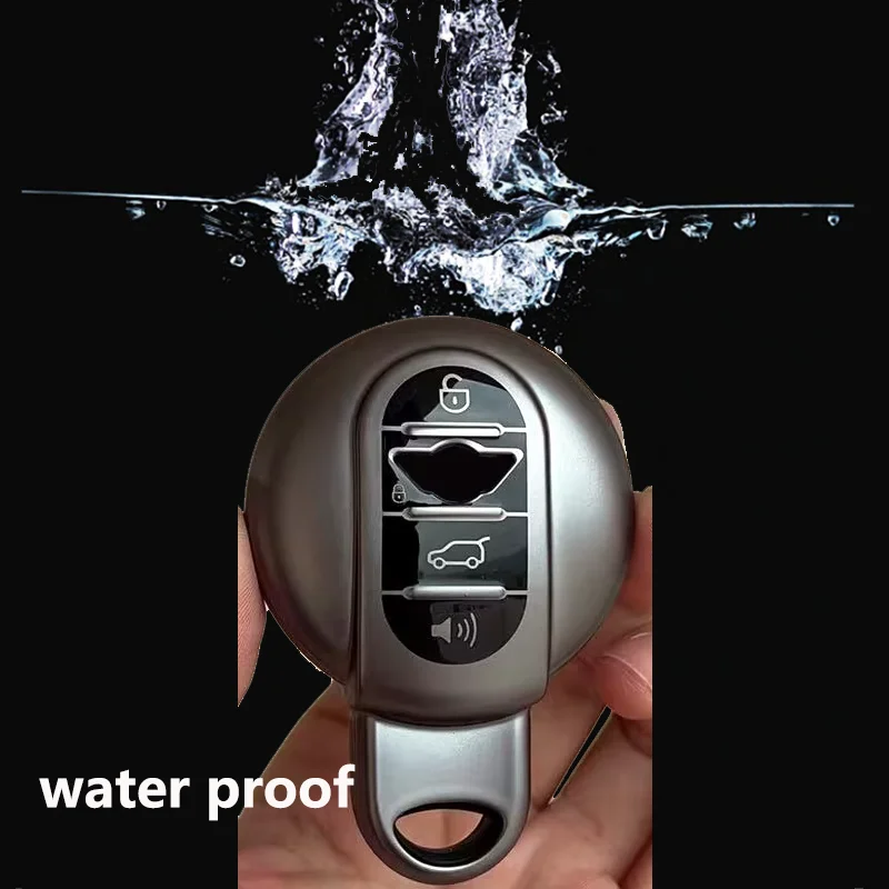 Metallic Gray TPU 4-Button Remote Car Key Case Cover