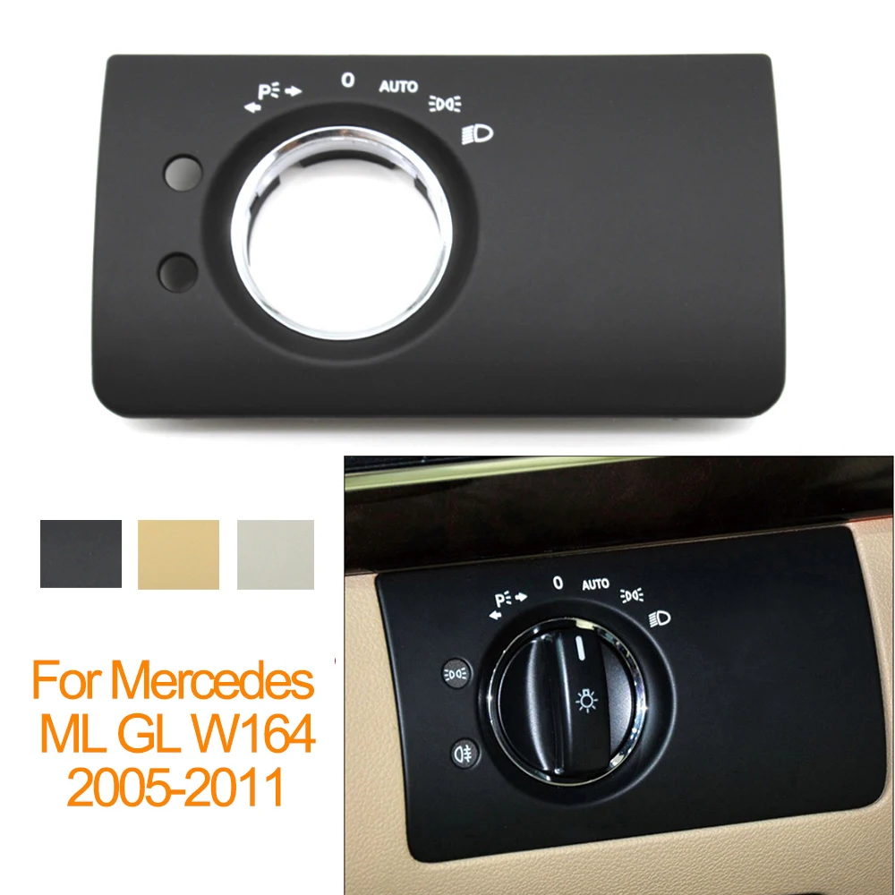 Dashboard Lamp Switch Cover Car Interior Trim LHD Interior Car Dashboard Headlight Head Lamp Switch Repair Cover Panel Trim For Mercedes Benz ML GL W164 2005-2011 1645450304