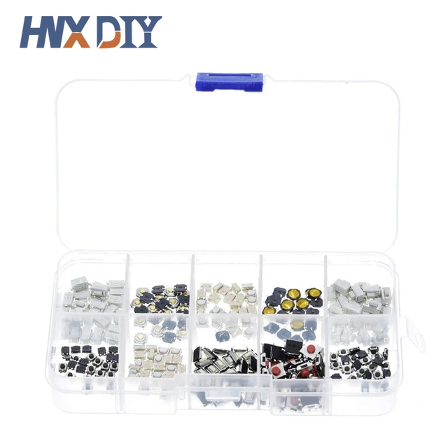 Set 250 Micro Interruttori Momentanei - 10 Tipi Pulsanti Tattili Per Riparazioni Elettroniche - Foto 2