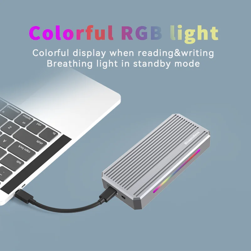 Blueeendless 40Gbps USB 4.0 NVMe M2 SSD Enclosure AluminumM.2 SSD Case Compatible with Thunderbolt 3 4 USB3.2 USB 3.1 3.0 Type-C