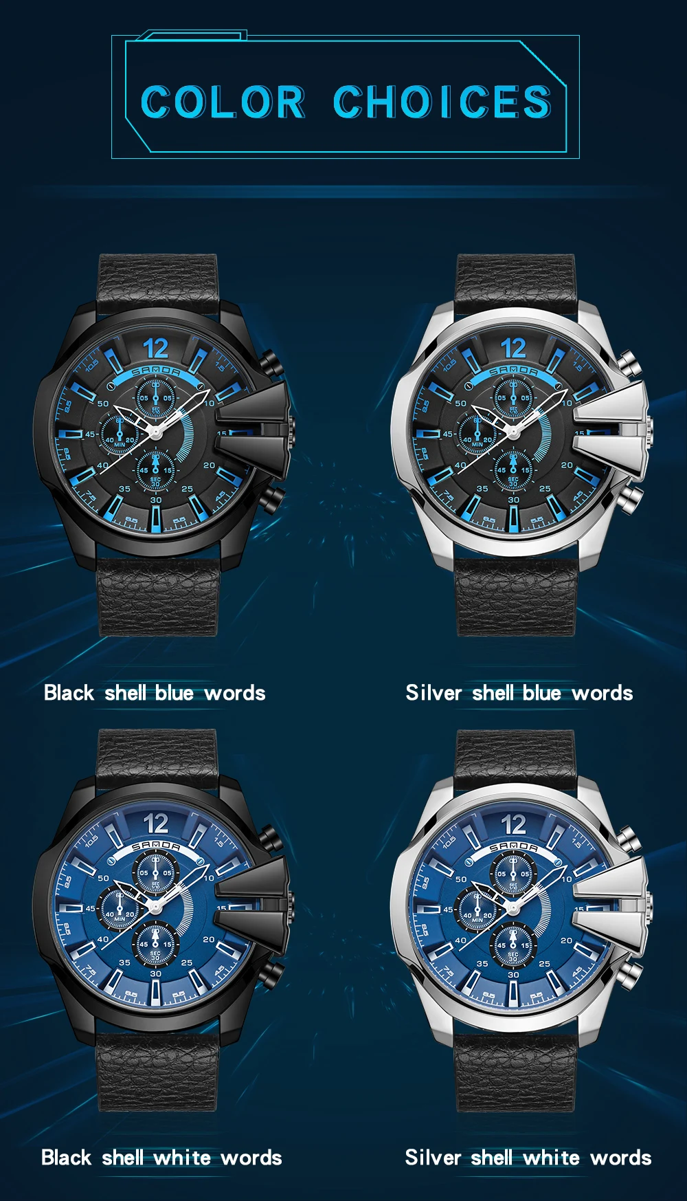Sanda Watches Man Luxury Brands Leather Wristwatch 2023 New Fashion Men Quartz Clock Sport Waterproof Relogios Masculinos 5011