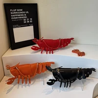 Sacs à bandoulière en PU avec fermeture éclair, Niche en forme de homard, sacs pour dames de haute qualité, couleur unie, rivets, sacs à bandoulière à la mode, 2025 5