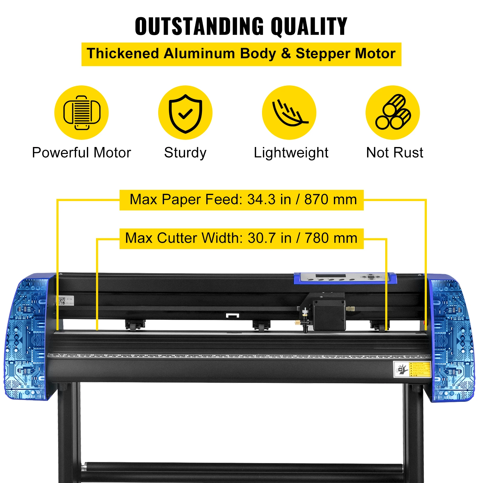 34 Inch Vinyl Cutter Machine Floor Stand Vinly Sign Cutting Plotter Starter Kits Software Adjustable Force Speed
