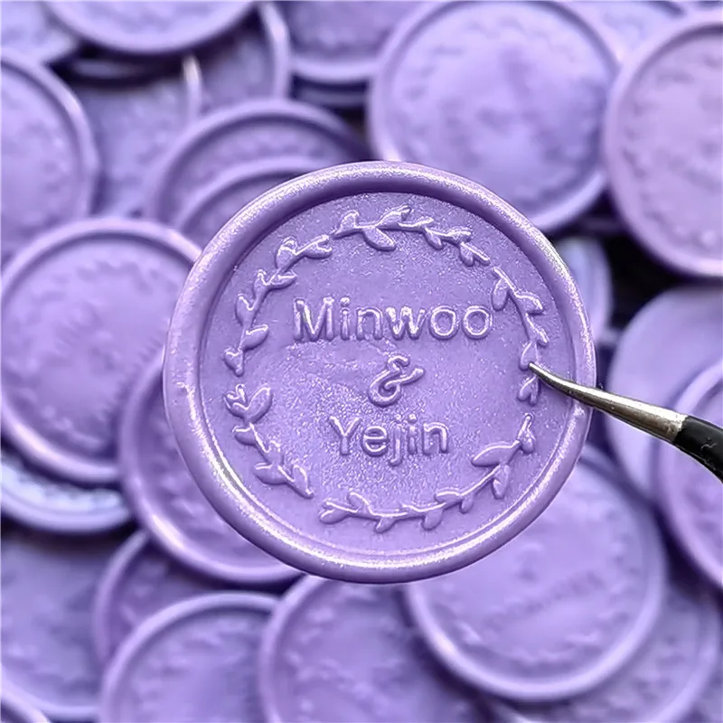 Personalized Wax Seal Stamps Monogram Self-Adhesive Wedding Seal Wax Seal Stamp Name Stickers Decorative Stickers