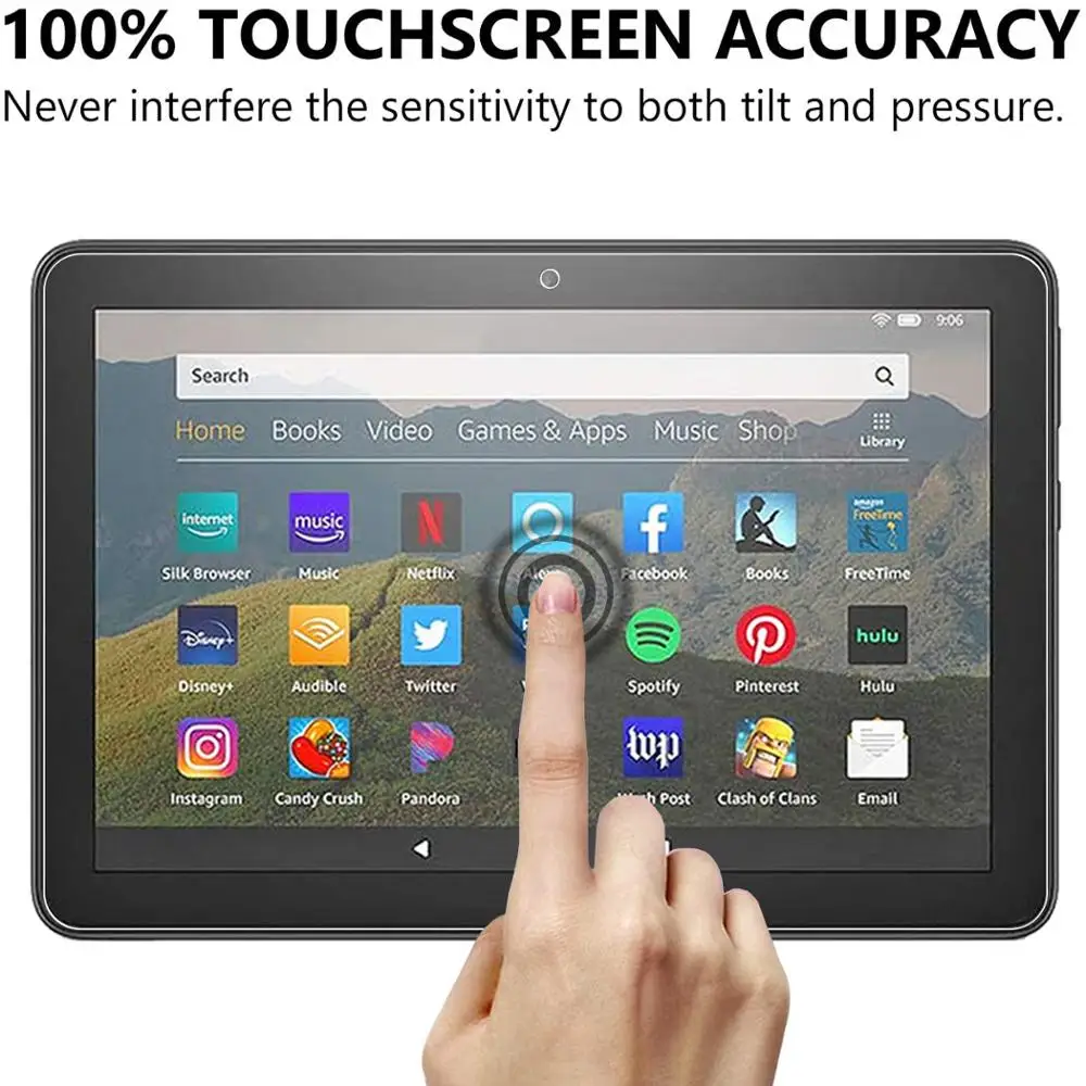9H Tempered Glass Screen Protector For Amazon Fire HD 8 2022 8.0 inches 12th Gen Tempered Glass Guard Protective Film 5