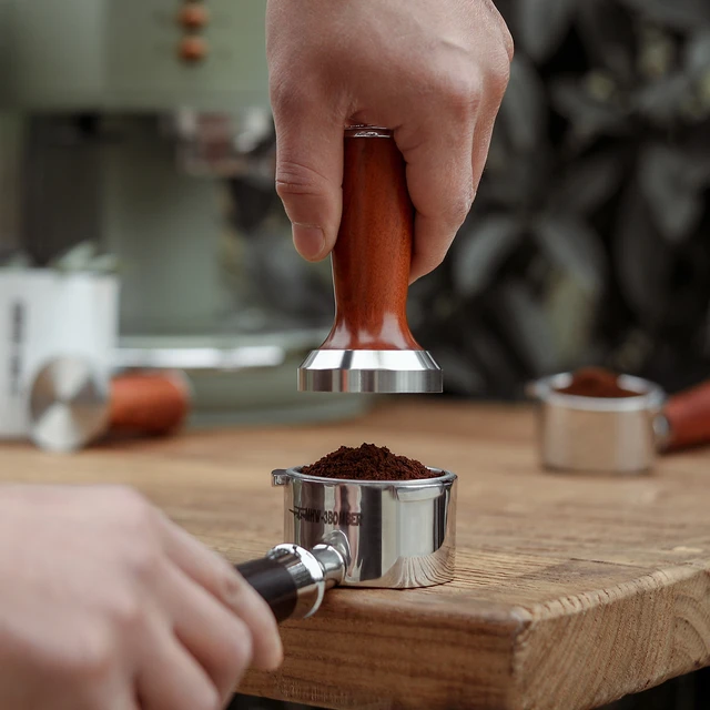 Espresso Accessories, Wood Handle Coffee Tamper