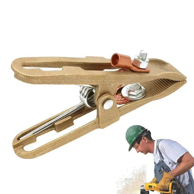 Welding Ground Clamp A-Shape Manual Copper Earth Clip 260/300/500A Welding Ground Copper Clamp For Welder For MIG MMA TIG ARC