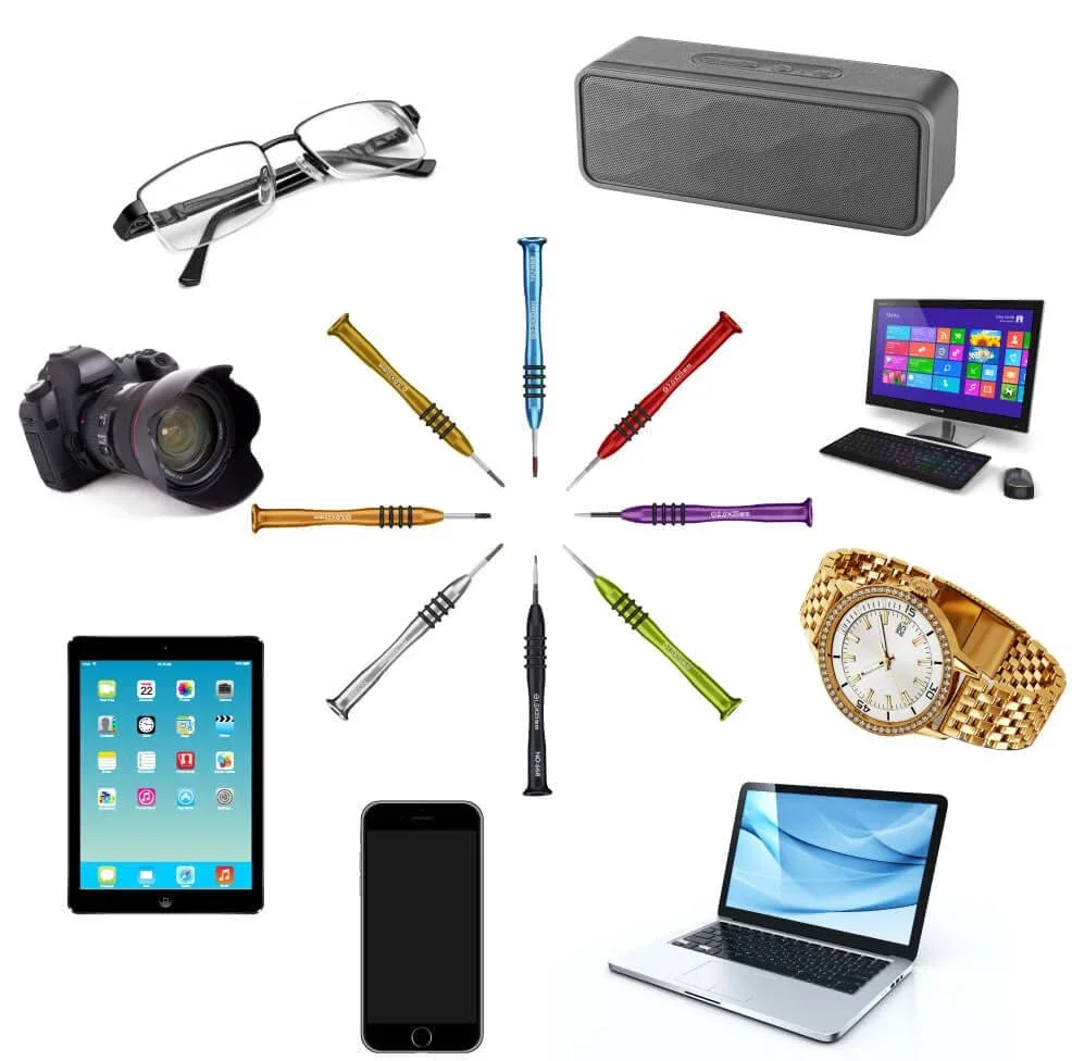 Cacciaviti Torx E Pentalobe Kit 6 Cacciaviti Di Precisione Con Custodia - 12 Misure Magnetiche Per Riparazioni Elettroniche Riparazione Smartphone - Foto 3