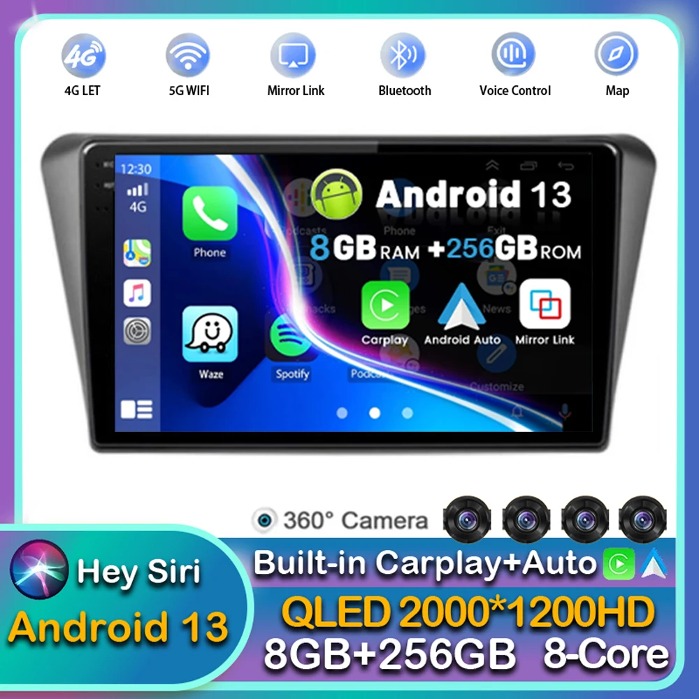 

Android 13 Carplay Auto WIFI+4G Car Radio For Peugeot 408 2014-2018 Multimedia GPS Video Player Stereo 2din Dsp Head Unit Audio