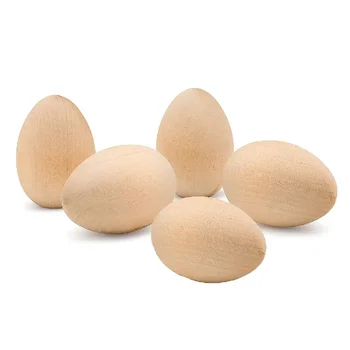 20Pcs Wooden Easter Eggs to Paint Wood Eggs 1