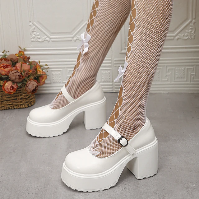 Chunky Platform Mary Jane Heels