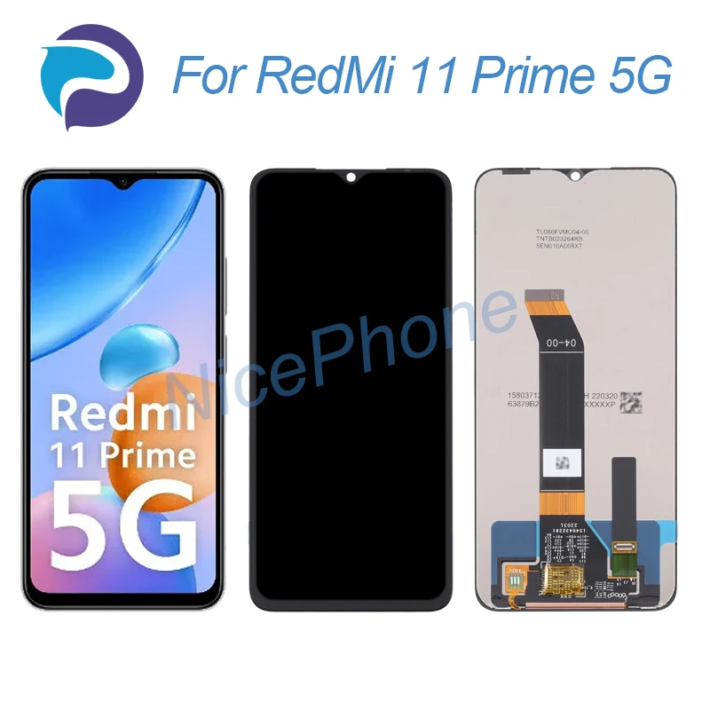 

Для RedMi 11 Prime 5G ЖК-экран + сенсорный дигитайзер дисплей 2408*1080 Для RedMi 11 Prime 5G ЖК-экран дисплей