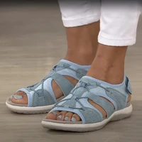 Sandales d'Été Solides Ajourées Décontractées pour Femme, Chaussures de Plage, d'Extérieur, à la Mode, avec Cordon de Serrage Réglable, Streetwear 3