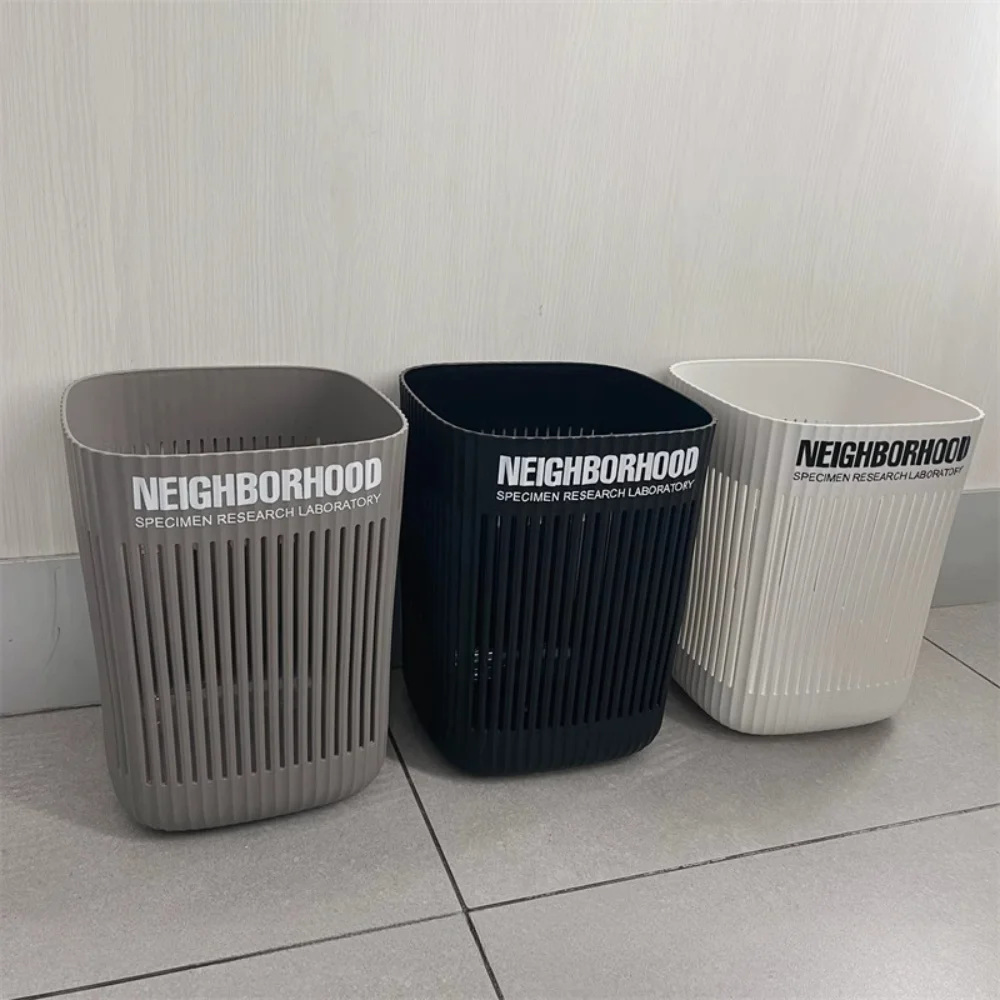 

nbhd light luxury ins trash can personalized home dormitory bedroom hollow lidless paper basket