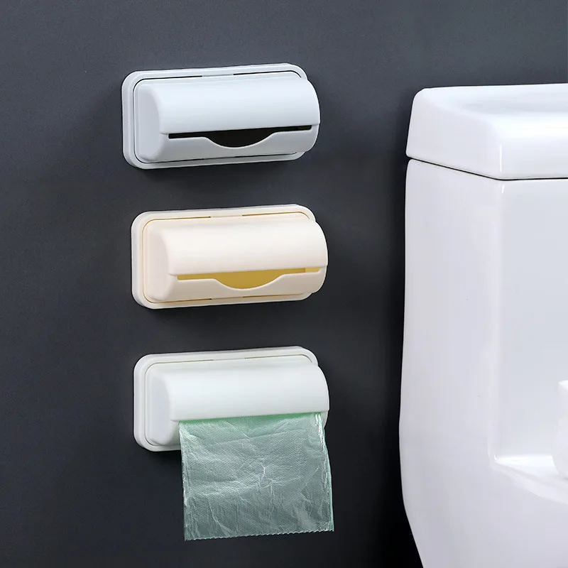 Nordic Luxury Garbage Bag Storage Box Wall-mounted Storage Rack Kitchen  Bathroom Punching-free Garbage Bag Rack Detachable - AliExpress