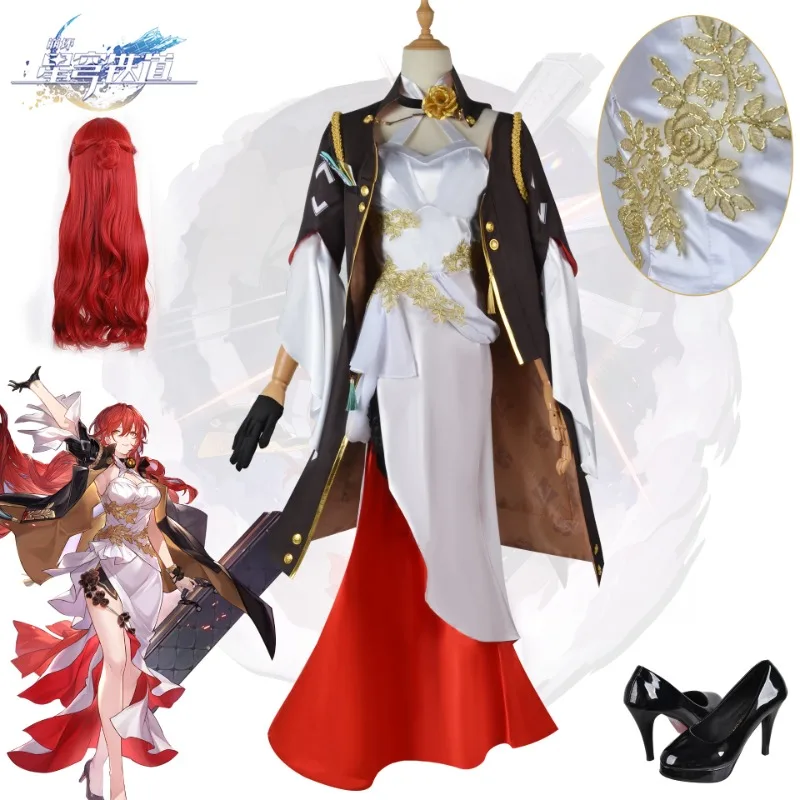 

Anime Game Honkai:Star Rail 3 Himeko Cosplay Sexy Women Dresse Wig Set Halloween Uniform Carnival Clothes