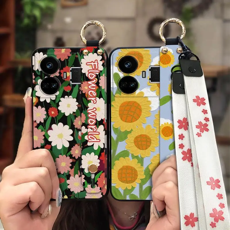 Custodia Per Telefono Con Pittura A Olio Per Supporto Per Telefono Per Oppo Realme Gt5 Custodia Morbida Antiurto Per Cavalletto