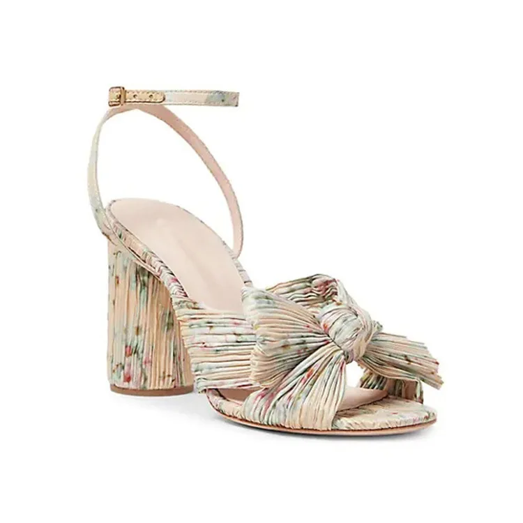 Bowknot Decor Buckled Sandals
