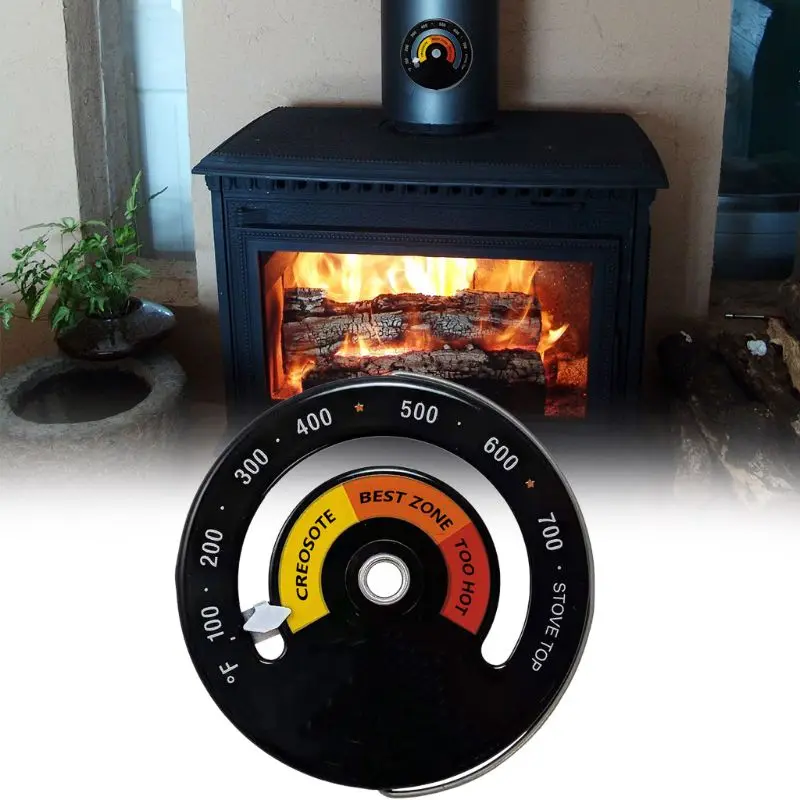 Magnetic Fireplace Stove Thermometer Fire Place Heat Powered