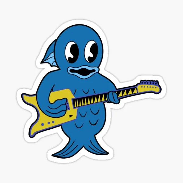 

Наклейки King Gizzard Microtonal Fishie 2022 Hq, 5 шт., наклейки для ноутбука, бампера, комнаты, бутылки для воды, Забавный автомобиль, детский домашний декор с принтом