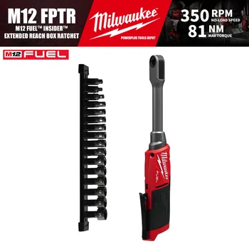 밀워키 M12 FPTR/3050 M12 연료™내부자™확장 리치 박스 래칫, 전동 공구, 81NM, 12V