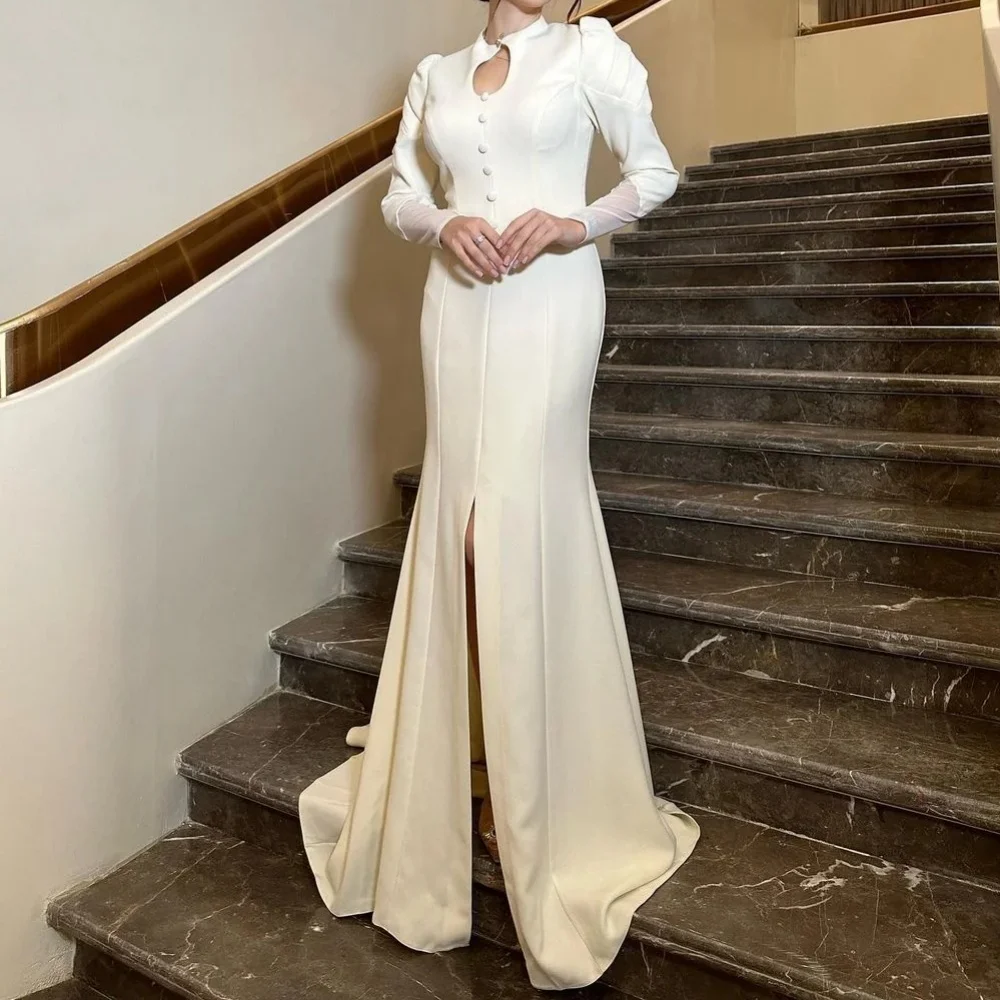 

Muloong O-Neck Sweep Train Women Elegant And Pretty Luxury Prom Dress