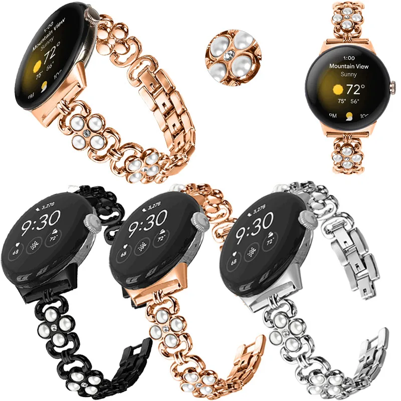 

Алмазный ремешок из нержавеющей стали для Google Pixel Watch2, сменный Браслет из нержавеющей стали для Google Pixel, аксессуары для ремешка часов