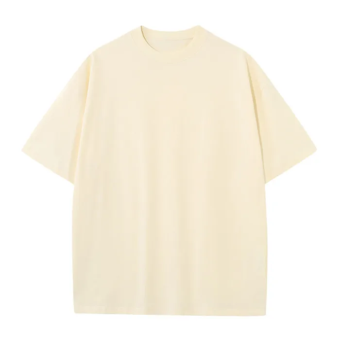 2026 Summer Fashion New Cotton White Solid T-shirt Men's Large Size Casual Round Neck Men's Basic T-shirt High Quality Classic