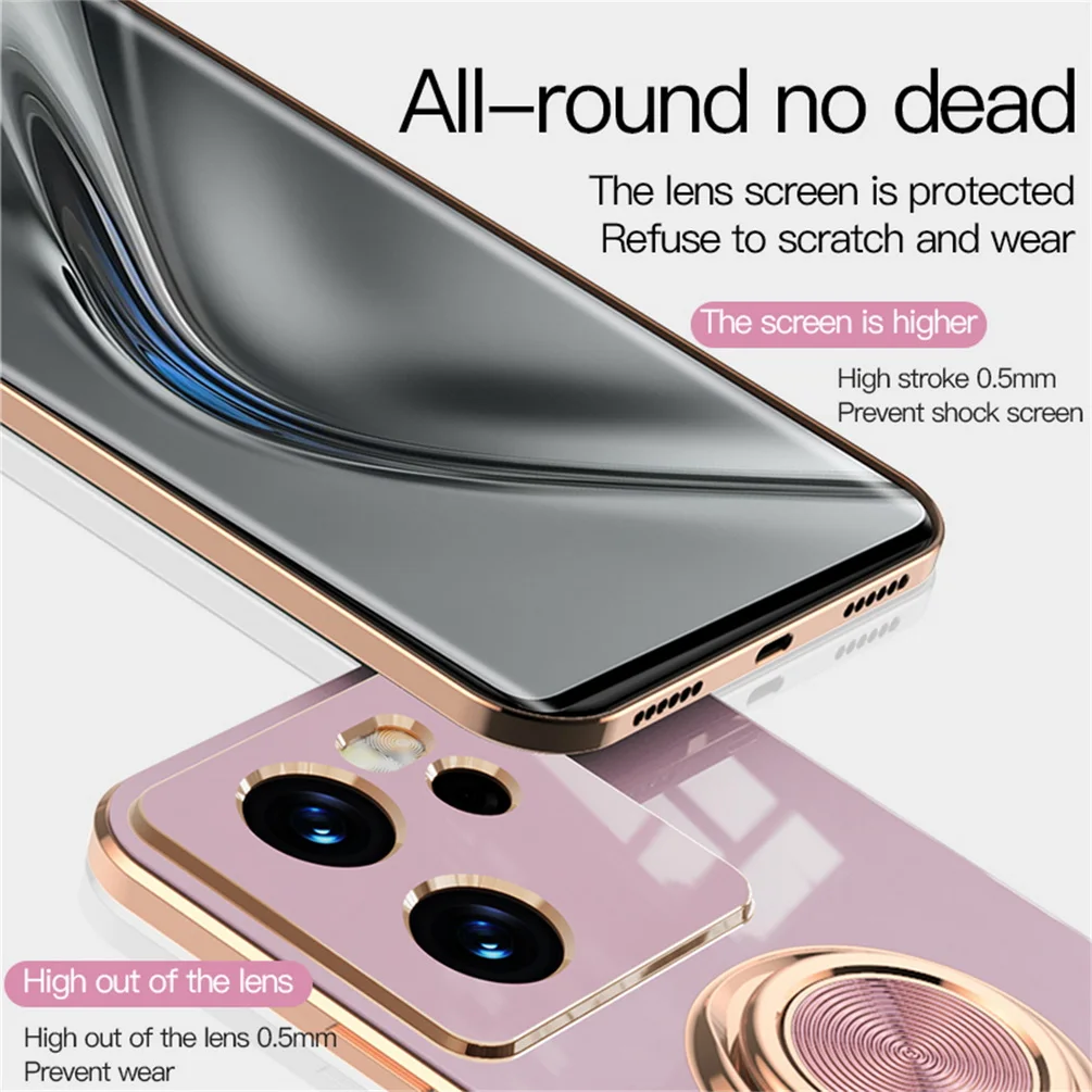 Schöne Plating-Hülle für Xiaomi 13T 13 12T Pro 12 11T 12X 11 Ultra Lite 11i 10T 10 Ringständer Autohalter-Abdeckung_voghion.com