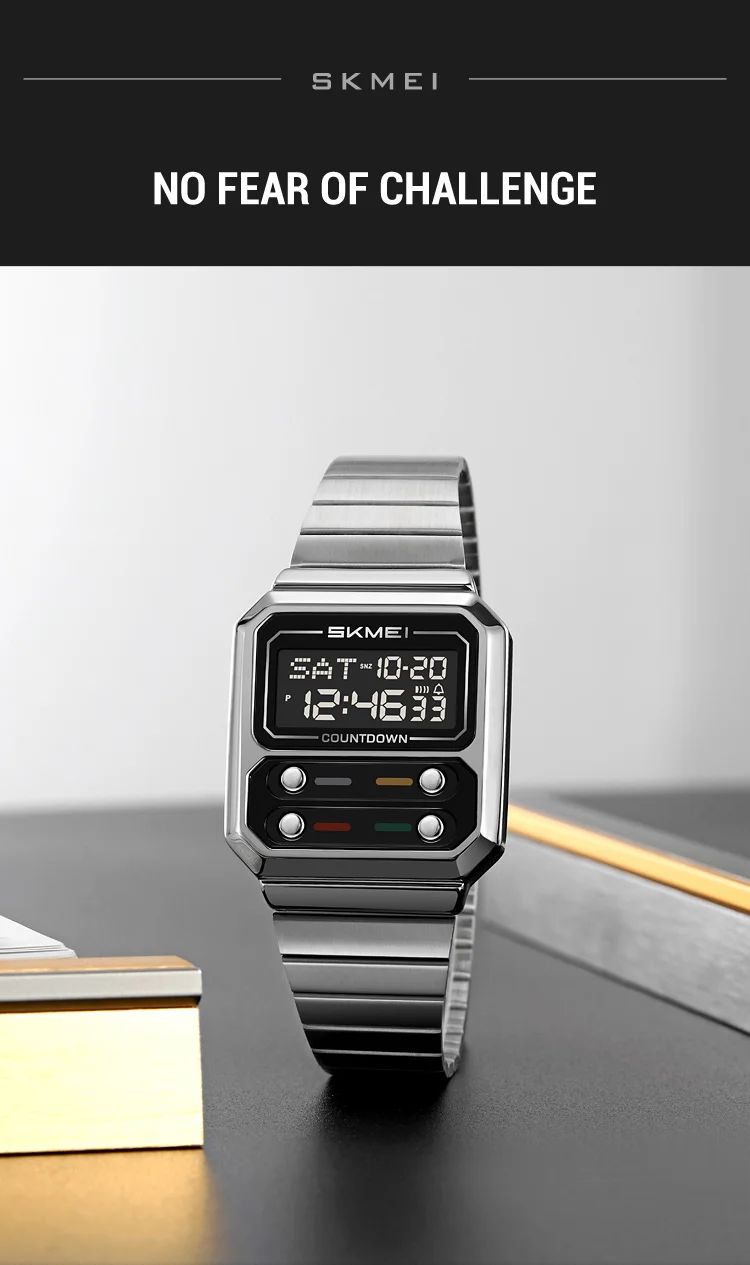 Luxury Waterproof Shockproof Digital Men's Watch Stainless Steel_voghion.com