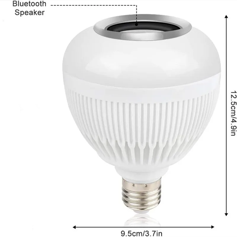 LED Wireless Bluetooth Music Bulb RGB Color Changing Colorful Home Decor Party Atmosphere Light Accessories Remote Control