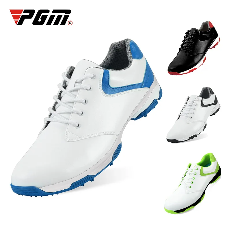 Golf shoes PGM Men Golf Shoes Anti-slip Breathable Super Fiber Spikeless Waterproof Outdoor Sports Leisure Trainers XZ051