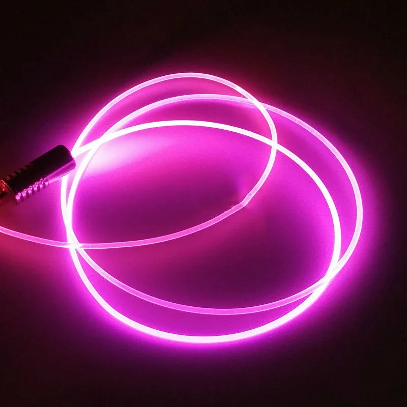 1M PMMA Side Luminous Optical Fiber Cable 4.0mm Diameter Car Optic Cable Ceiling Light Party Atmosphere Lighting-4mm Side Glow
