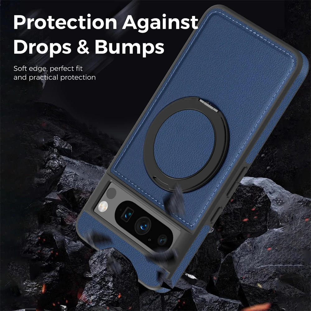 Enhanced Magnetic Fabric Case with Rotating Bracket and Wireless Charging Compatibility