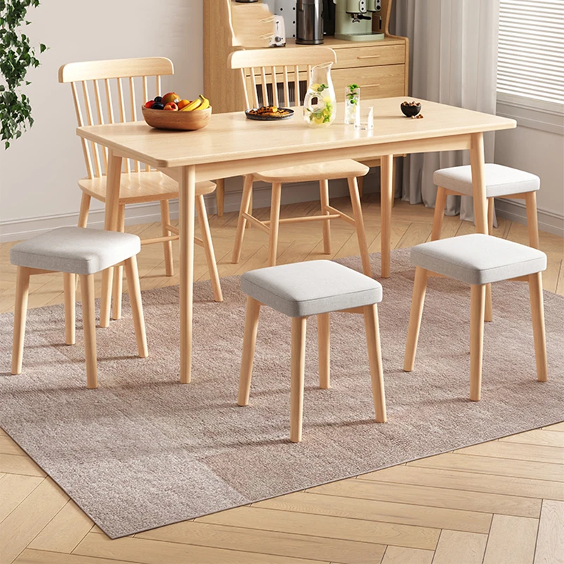 

Современный портативный стул для кухни, простой утолщенный деревянный стул, табурет для гостиной, спальни, кухонная мебель