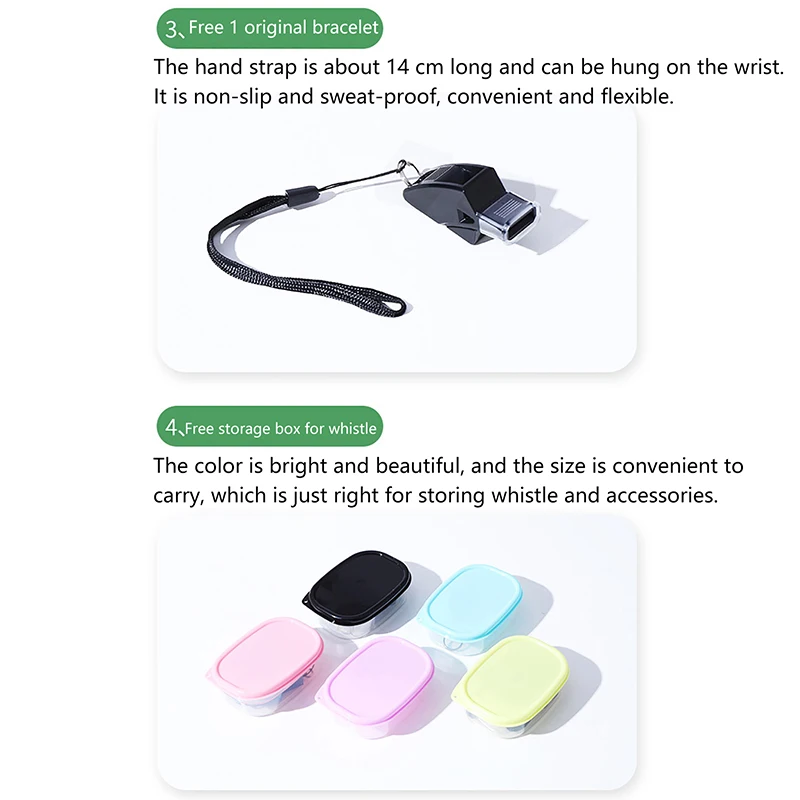 Description Picture 5 of itemProfessional Soccer Basketball Referee Whistle High Quality Sports Like Big Sound Whistle Seedless Plastic Whistle Outdoor Sport
